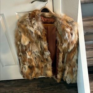 Chic Fur Teddy Jacket in Brown and Cream